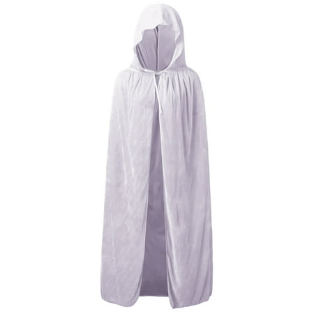

nsendm Men s Hooded Women s Capes And Long Couples Jacket Cloak Corset plus Size Shirt White Medium