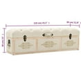 thumbnail image 6 of vidaXL Storage Bench 43.3" Cream Solid Wood Fir, 6 of 6