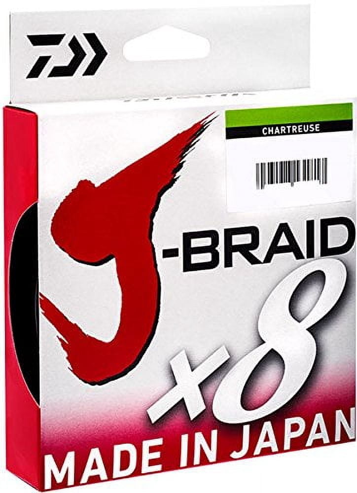 Daiwa J-Braid X8 Filler Spool 150M Chartreuse 50 lb. Test