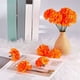 thumbnail image 4 of 400x Cabezas de Flores Artificiales Flores Falsas de Caléndula de Seda, Naranja, 4 of 6