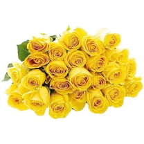 KaBloom : Fall Collection-Bouquet of 24 Yellow Roses with vase, Next-Day Delivery, Gift of Fresh Flowers for Every Occasion.