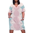 thumbnail image 1 of Vestido de verano de tricota para mujer traje holgado con bolsillos color Pastel, 1 of 6
