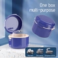 thumbnail image 5 of CxhicLuv Double-Layer Braces Storage Box, Portable Organizer for Braces & Dentures, Plastic Case for Teeth Care, Small Size with Large Capacity, Convenient Drainage Design, White/Blue/Purple, 5 of 8