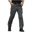 thumbnail image 6 of CHEEREAM Men's Lightweight Tactical Hiking Pants Quick Dry Stretch Multi Pockets Outdoor Work Cargo Pants Gray S, 6 of 7