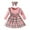 Pink, variant on URMAGIC Toddler Baby Girl Christmas Outfit Newborn Plaid Bowknot Long Sleeve Dress Fall Winter Casual Dress Xmas Skirt Headband Outfits