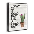 thumbnail image 2 of Stupell Industries Farmhouse Today Is A Good Day Cactus Succulent Watercolor Black Framed Giclee Art, 16 x 20, by Jo Moulton, 2 of 7