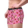 thumbnail image 2 of Yiaed Strawberry Cake Print Men's Soft Cotton Boxer Shorts Breathable Boxers Underwear Moisture-Wicking Underwear Stretch Boxer Briefs for Man-X-Large, 2 of 5