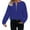 #H-Blue, variant on Womens Quarter Zipper Active Fleece Sweatshirts Grid Long Sleeve Athletic Mock Neck Pullover Warm Tops