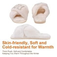 thumbnail image 5 of TRANSLINK Fuzzy Open Toe Slippers for Women with Memory Foam Comfort House Shoes, 5 of 8