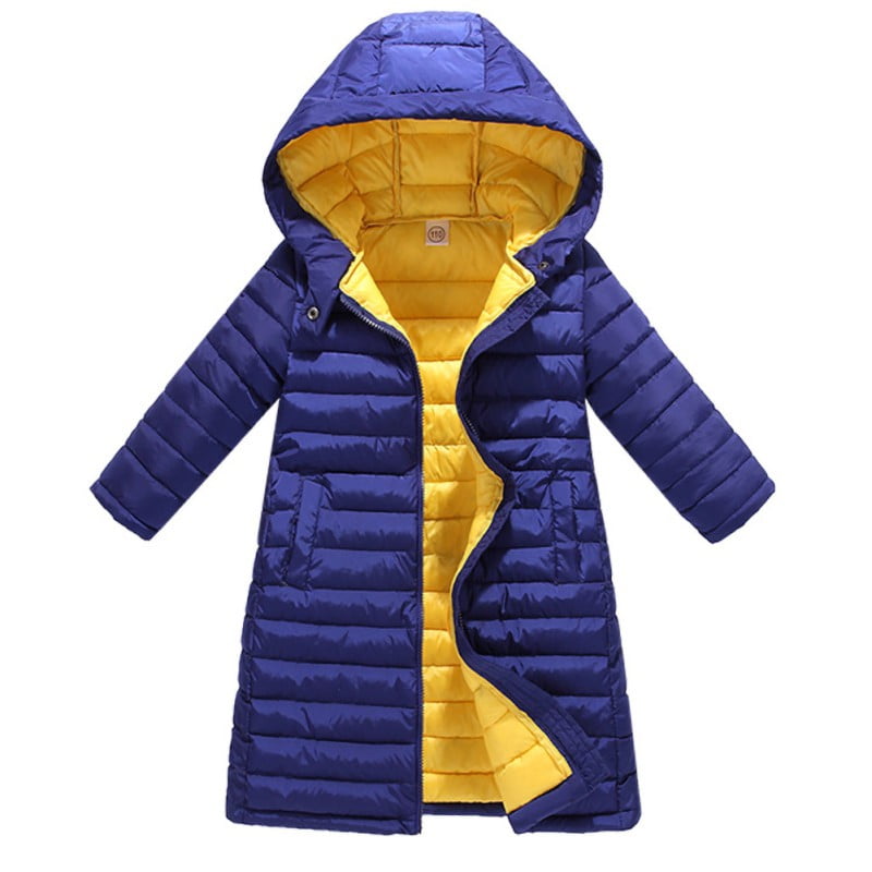 3-in-1 Coat for Girls Blue Dark Solid with Design