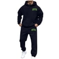 thumbnail image 2 of Boston Tracksuit for Men 2025 Fall Winter Hooded Sweatshirt Sweatpants Set Hoodies Joggers Set Mens Tracksuit, 2 of 7
