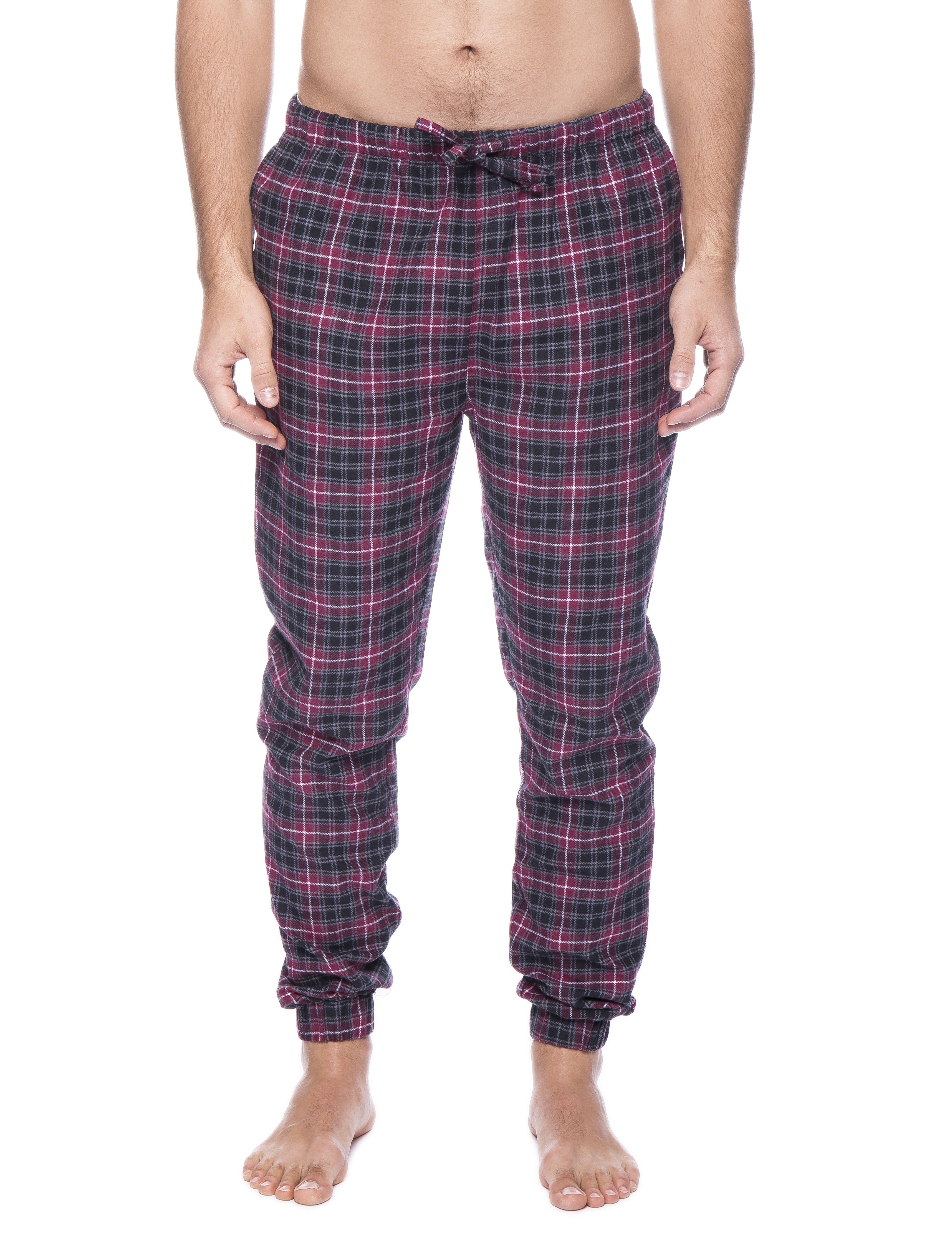 mens flannel jogger pajamas