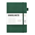 thumbnail image 1 of Clearance! Joucien A5 Hard Leather Strap Notepad English Notebook with Page Number Dark Green Notebook,Green, 1 of 9
