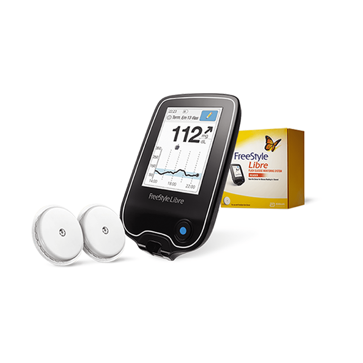 Kit FreeStyle Libre con 1 lector y 2 sensores ABBOTT SISTEMA FLASH DE ...