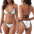 thumbnail image 3 of Lsque Watercolor Floral Pattern Women Two Piece Swimsuit Sexy Swimwear Halter String Triangle Bikini Sets, 3 of 6