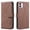 Brown, variant on Allytechgroup Case for iPhone 11 with Credit Card Slot, RFID Blocking PU Leather Slim Stand Wallet Flip Case Shockproof Full Body Cover Bumper for iPhone 11, Black