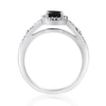 thumbnail image 4 of MyDiamondBox 1 Carat Total Weight (cttw) 925 Sterling Silver Diamond Ring with White-Black Diamonds Bridal Rings for Women (Ring Size: 8), 4 of 4