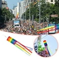40 Inch Rainbow Windsock Bright Colorful Striped Windsock LGBT Garden