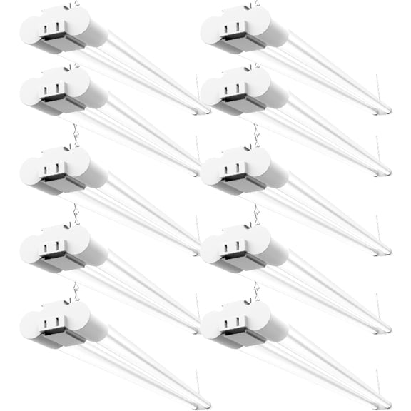 Sunco 10 Pack LED Shop Lights 4FT, Plug in Linkable, White, 40W=150W