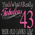 thumbnail image 3 of CafePress - 43Rd Birthday Fabulous - Women's Short Sleeve Print T-Shirt and Pants Dark Cotton Pajama Set, 3 of 7
