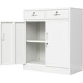 thumbnail image 2 of CMY Metal Storage Cabinet, Locking Storage Cabinet with Doors and Adjustable Shelves for Office, Garage, Home-White, 2 of 8