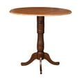 thumbnail image 6 of Pemberly Row 42" Round Dual Drop Leaf Pedestal Table in Brown, 6 of 8