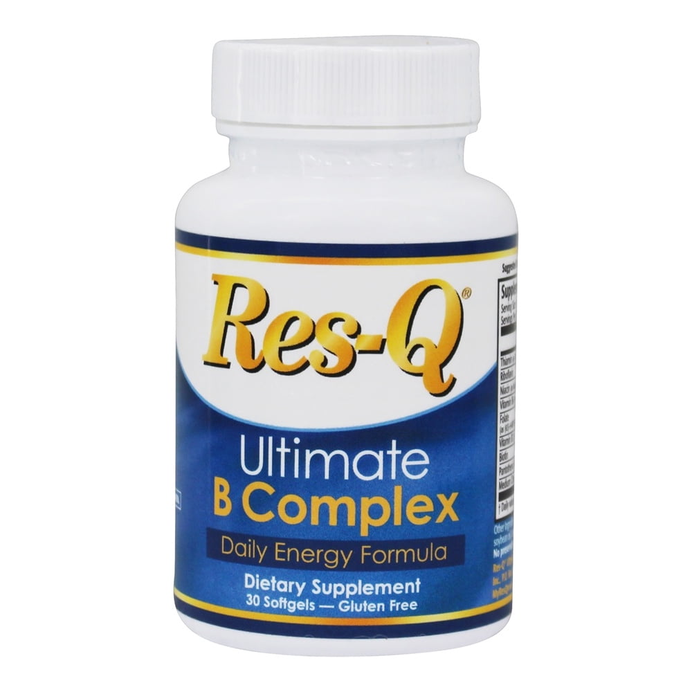 ResQ Ultimate B Complex Daily Energy Formula 30 Softgels