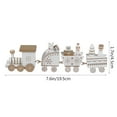 thumbnail image 2 of MOKKHNB 4Pcs/Set Train Decor Christmas Train Decorations Wooden White Display, 2 of 6