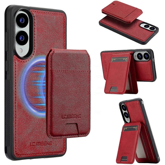 LC.IMEEKE L3 For Samsung Galaxy S25 Edge Magnetic Case Detachable Card Holder Leather TPU Mobile Cov