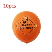 New Birthday Flag Backdrops Decor toys Truck Bulldozer balloon Birthday party Decoration Construction theme kids latex balloons STYLE B-10PCS