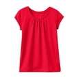 thumbnail image 6 of CLOISE Casual Shirts for Girls Short Sleeve Tops Round Neck Pullover Solid Color Summer Blouses Red 9-10T, 6 of 7