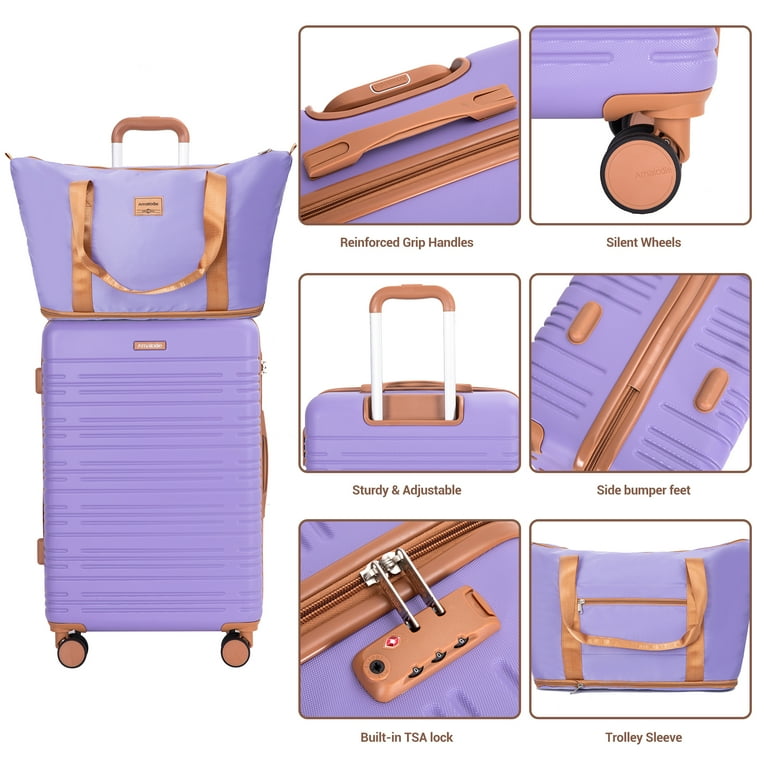 Hardside Luggage Sets 6 Piece, Hardshell Suitcase with TSA Lock