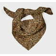 thumbnail image 3 of Bimba Brown Leopard Animal Skin Pure Silk Printed Scarf Dupatta Head Neck Wrap Bandanas For Women 40 x 40 Inches, 3 of 6