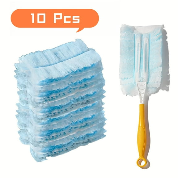 10-Pack Replacement Cartridges for Electrostatic Disposable Dusters - Easy Dusting of Electronics, Furniture and Ceiling Fans (Handle Not Included) - Essential Cleaning Products