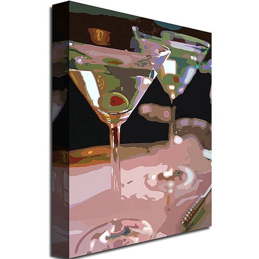 Trademark Art "Two Martini Lunch" Canvas Wall Art by David Lloyd Glover