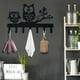 thumbnail image 4 of Llavero De Pared Metálico Vintage Con Forma De Búho Para Decorar El Hogar, Con 7 Ganchos Negros., 4 of 5