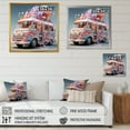 thumbnail image 4 of Designart "Soft Hued Ice Cream Vendor III" Truck Floater Framed Wall Art Living Room, 4 of 5