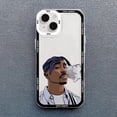 thumbnail image 5 of Funda de teléfono Tupac para Iphone, carcasa trasera suave a prueba de golpes para modelos 11, 12 Mini, 13, 15 Pro Max, SE2, 14, 7, 8 Plus, X, XS, XR, 5 of 5