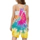 thumbnail image 5 of Odeerbi 5-14 Años Niñas Traje de Verano Cute Tie-Dye Camisola Romper Casual Respirable Comfortable Overalls Pantalones Cortos Con Bolsillos, 5 of 5