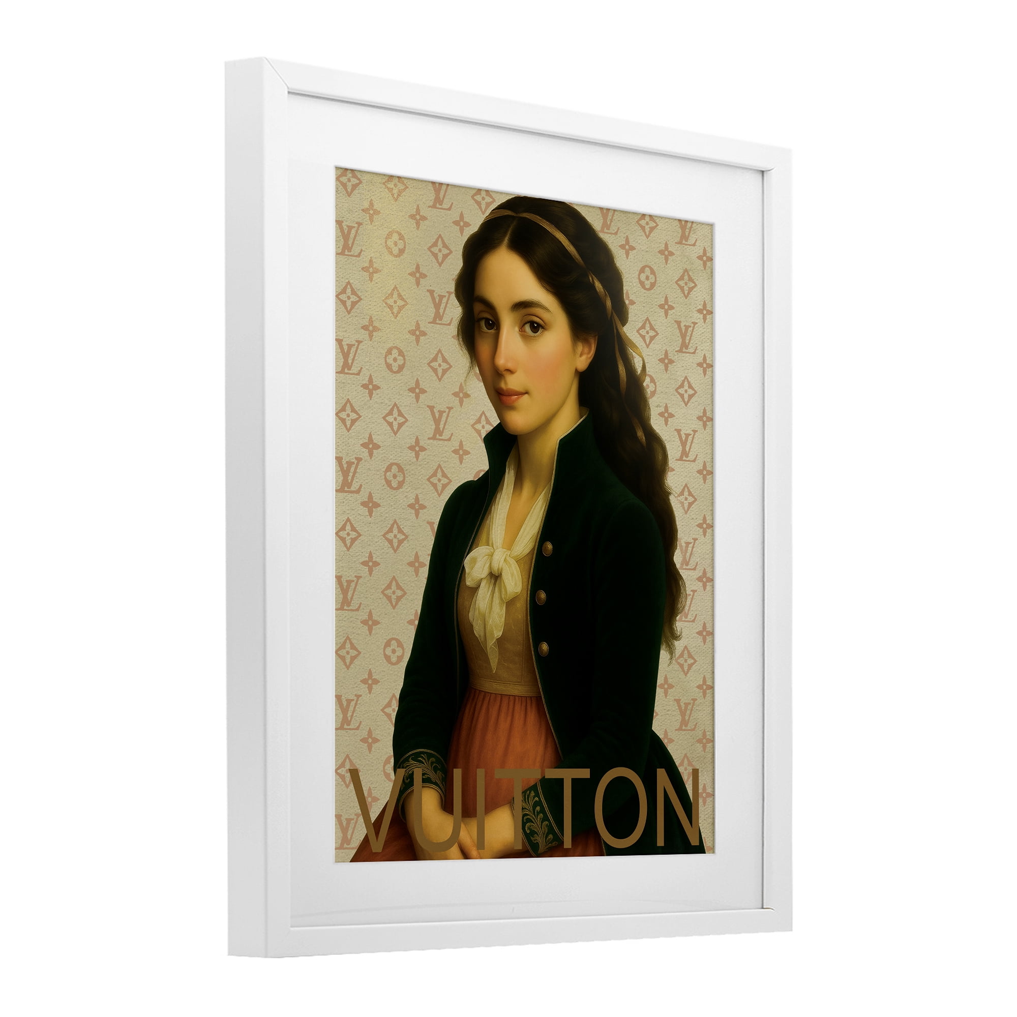 Stupell Industries Glam Gentlewoman in Spring White Framed Print Under Glass, design by Grotto Studios