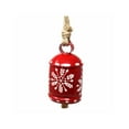 thumbnail image 2 of Cloche Suspendue en Fer Flocon de Neige Rouge et Blanc Rustique Recyclé, 2 of 4