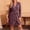 Purple, variant on Ynynloco Women Robe Long Sleeve Loungewear Lightweight Bathrobe Soft Housecoat Full Length Tie Nightgown with Pockets