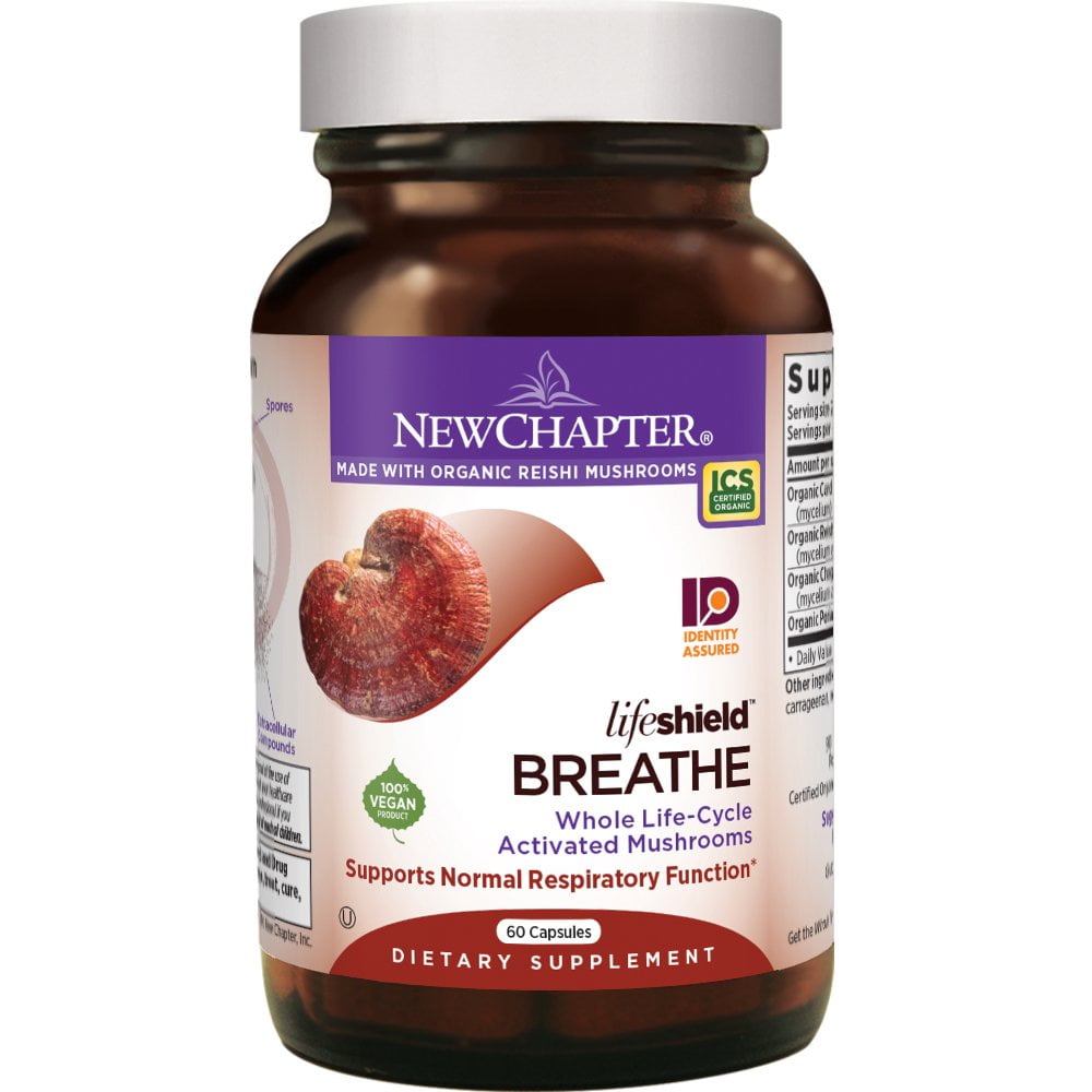 New Chapter Reishi Mushroom LifeShield Breathe for Lung Function With