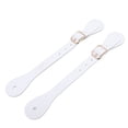 thumbnail image 1 of M Buder Par de Correas de Espuelas de Cuero Sintético Premium Ajustables 22 cm / 8.66 pulgadas Soporte para Vaqueros Ecuestre y Deportes al Aire Libre - Blanco, 1 of 9