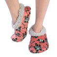 thumbnail image 3 of Women’s Fuzzy Slipper Socks with Grippers – Soft Microfiber Outer, Cozy Fleece Lined Indoor House Socks (Bear Am, L/xl), 3 of 6