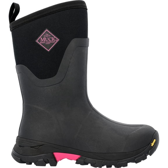 Muck Women's Arctic Ice Mid AGAT, Black/Hot Pink