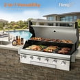 thumbnail image 5 of 6-Burner Built-In Gas Grill, 60,000 BTU Outdoor Kitchen Grill with 859.8 Sq.in Cooking Area, LPG/NG, Perfect for Backyard BBQs, 5 of 9