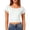 White #36, variant on Womens Basic Open Back T Shirts Crew Neck Short Sleeve Loose Fit Casual Trendy Summer Fashion Tees White M