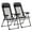 Black, variant on Outsunny Double Camping Chairs Foldable w/ Reclining & Headrest, Black