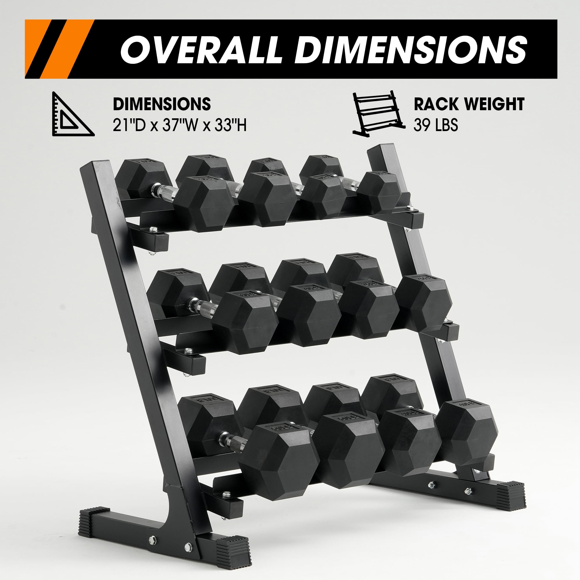 Mikolo Rubber Hex Dumbbell Set with Racks, Option in 350lbs, Strength Training Weight Set Home Gym